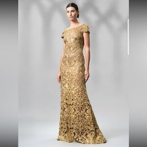 Gold Evening Gown by Tadashi New without tags- gorgeous dress!!!